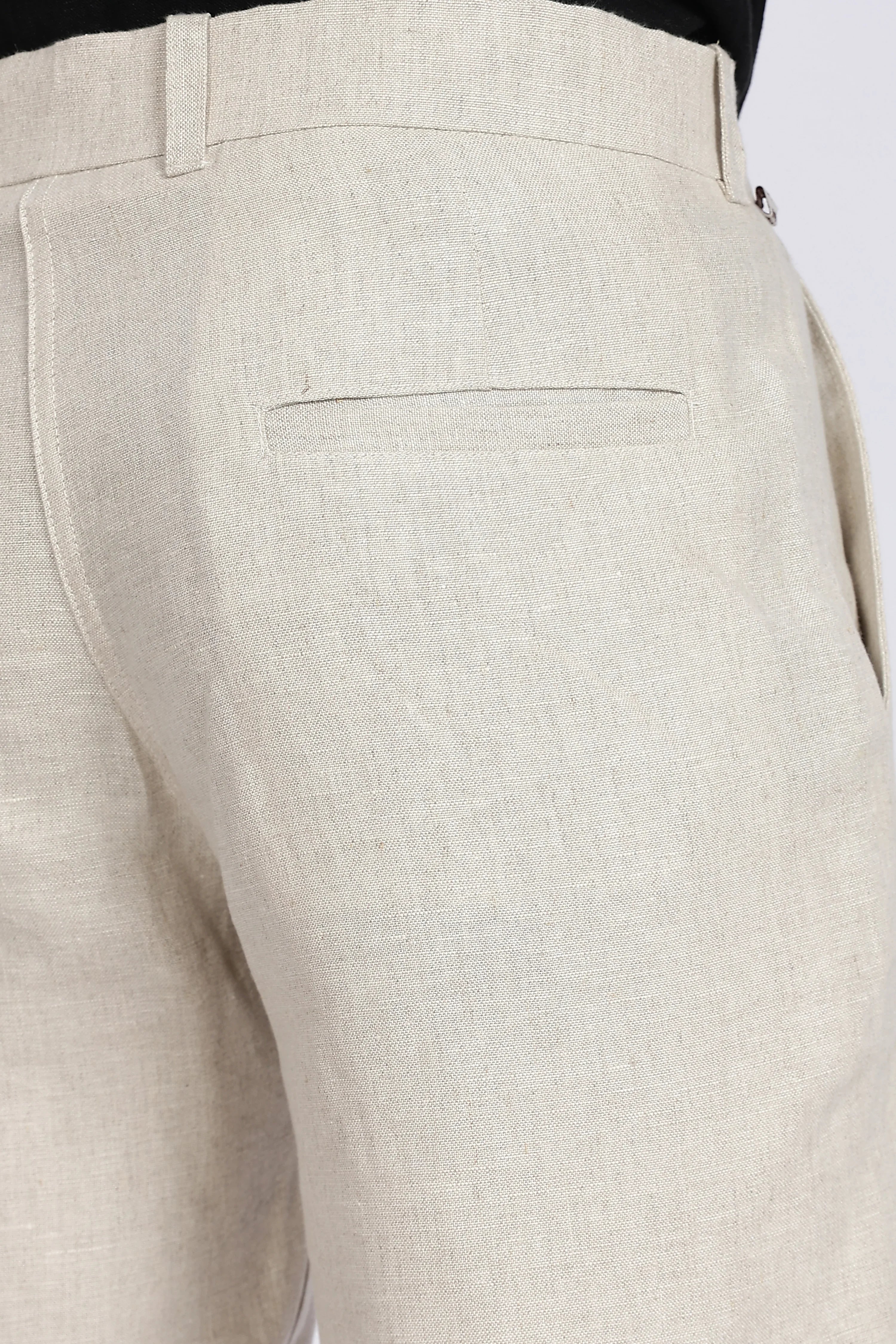 Men’s Beige Linen Pants – 100% Pure Linen Trousers | Linen Culture