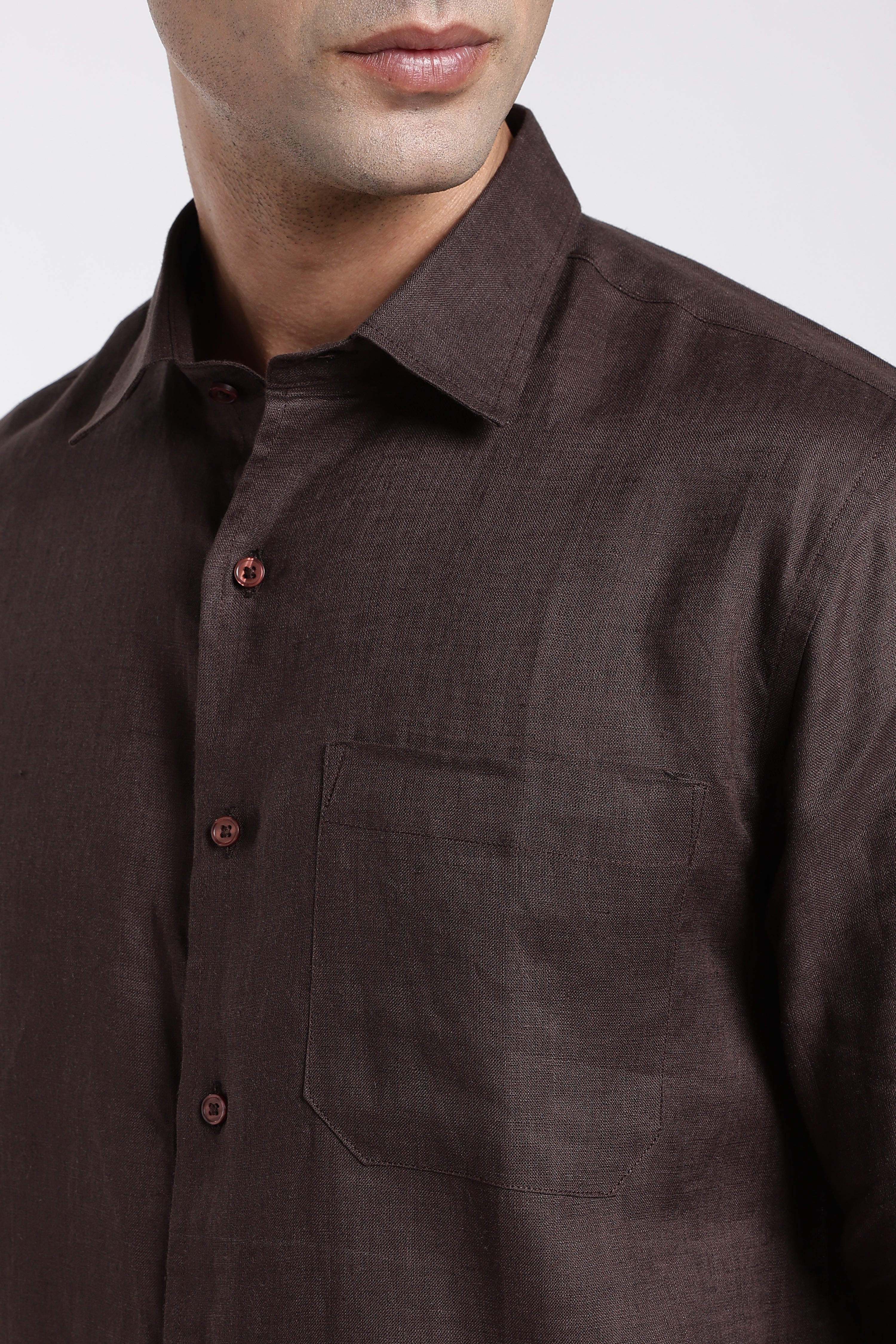 Men’s Premium Linen Co-Ord Set – Mocha Brown Designer Shirt & Trouser Set | Linen Culture