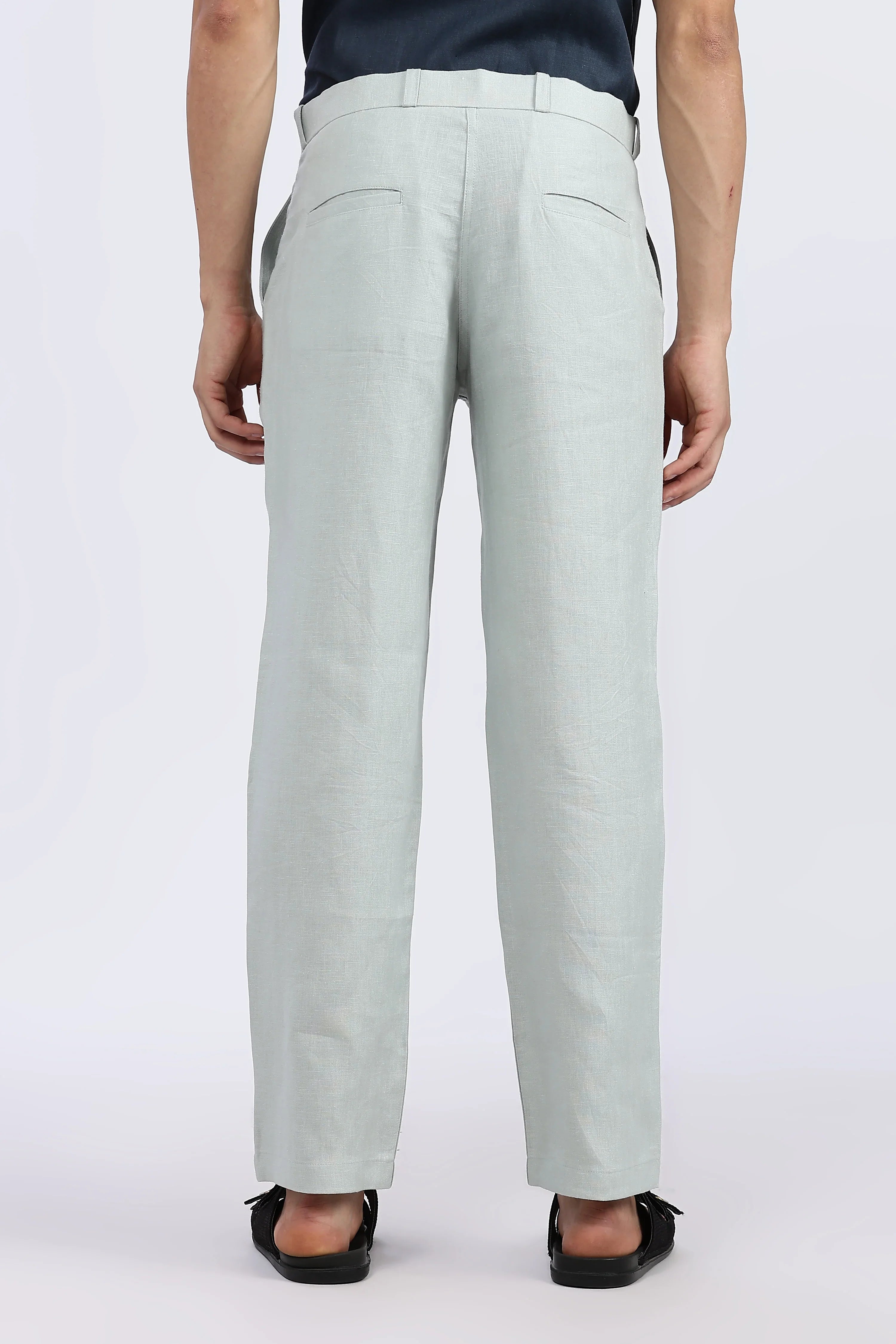 Men’s Light Gray Linen Trouser | Refined Comfort by Linen Culture