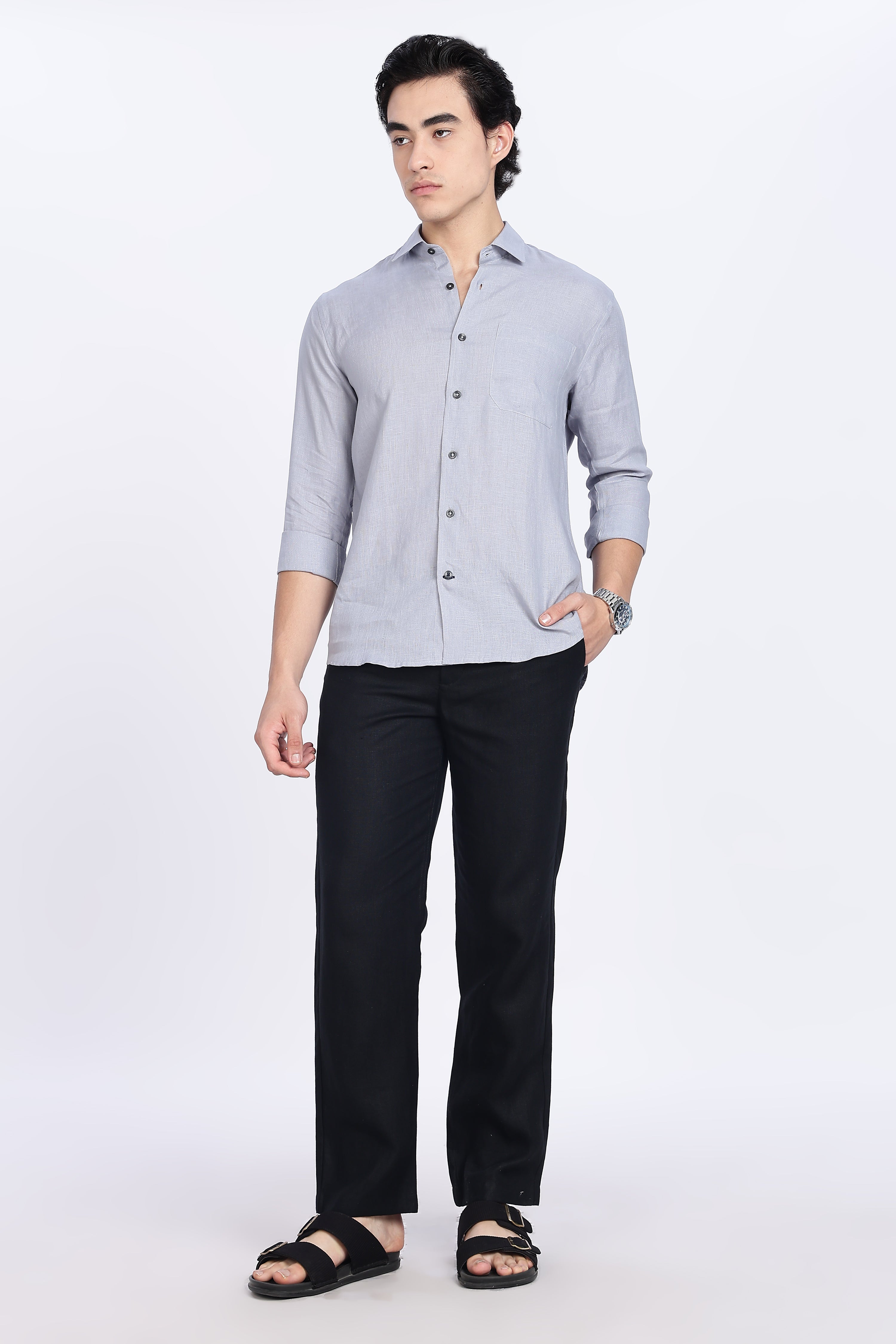 Men’s Black Linen Pants – 100% Pure Linen Trousers | Linen Culture