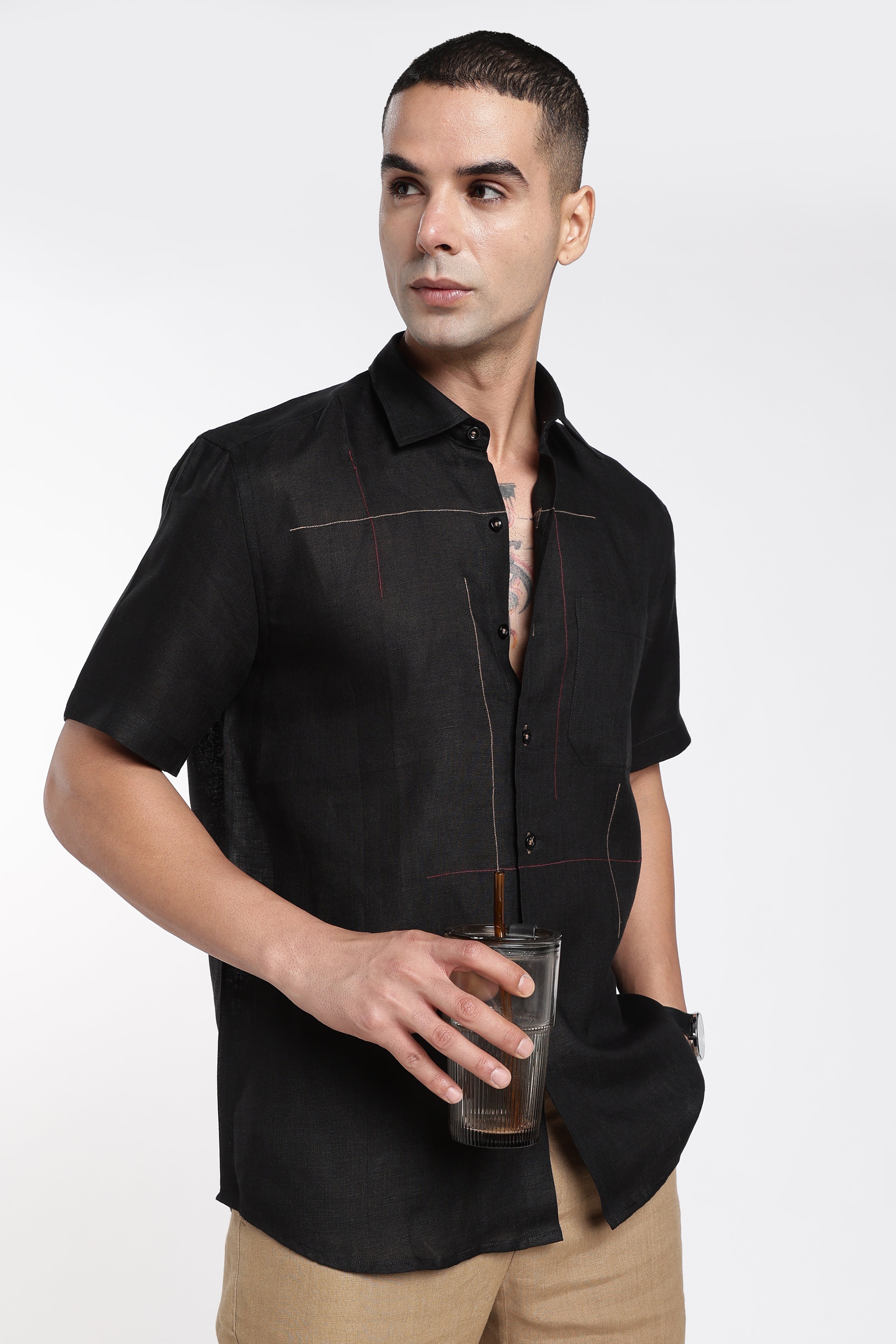 Half Sleeve Linen Shirts