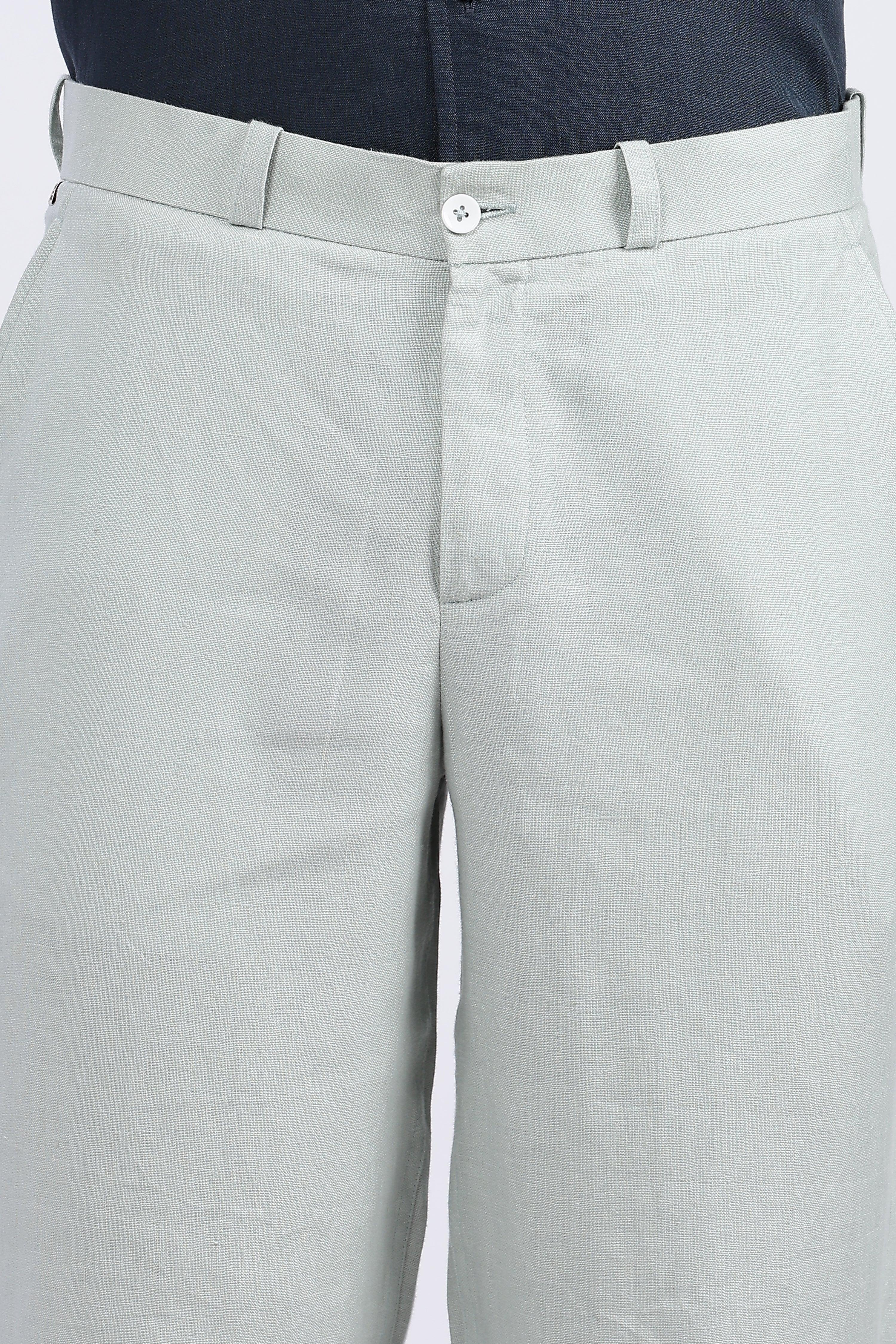 Men’s Light Gray Linen Trouser | Refined Comfort by Linen Culture
