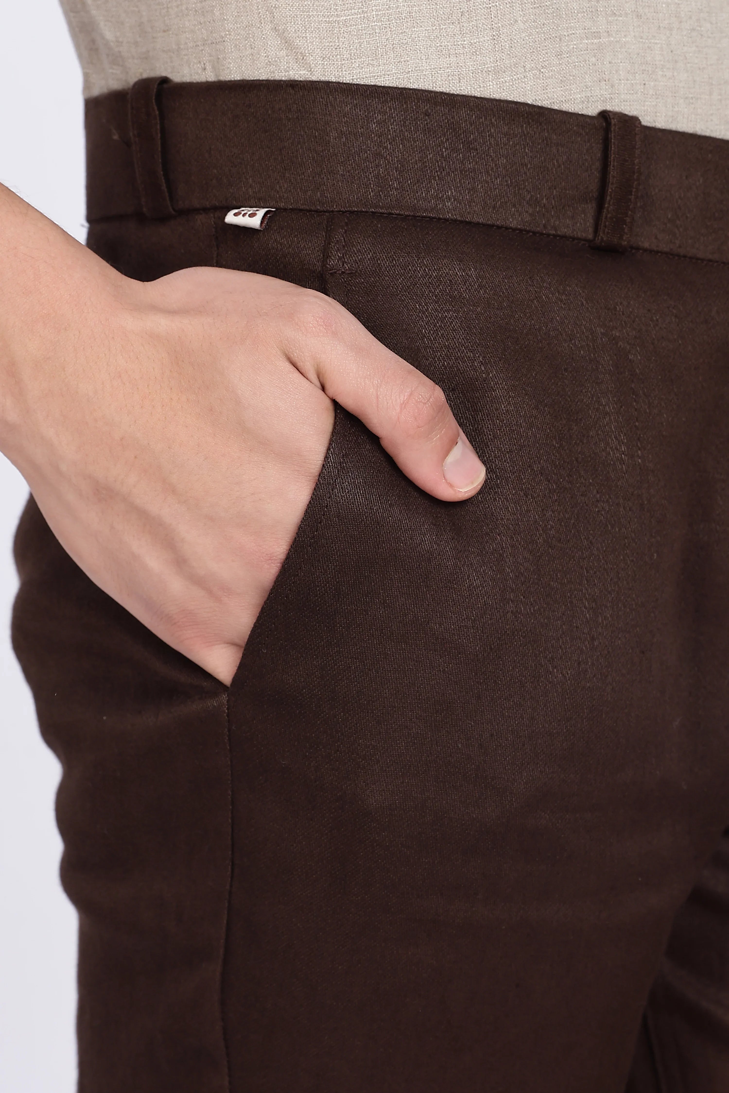 Men’s Brown Linen Pants – 100% Pure Linen Trousers | Linen Culture
