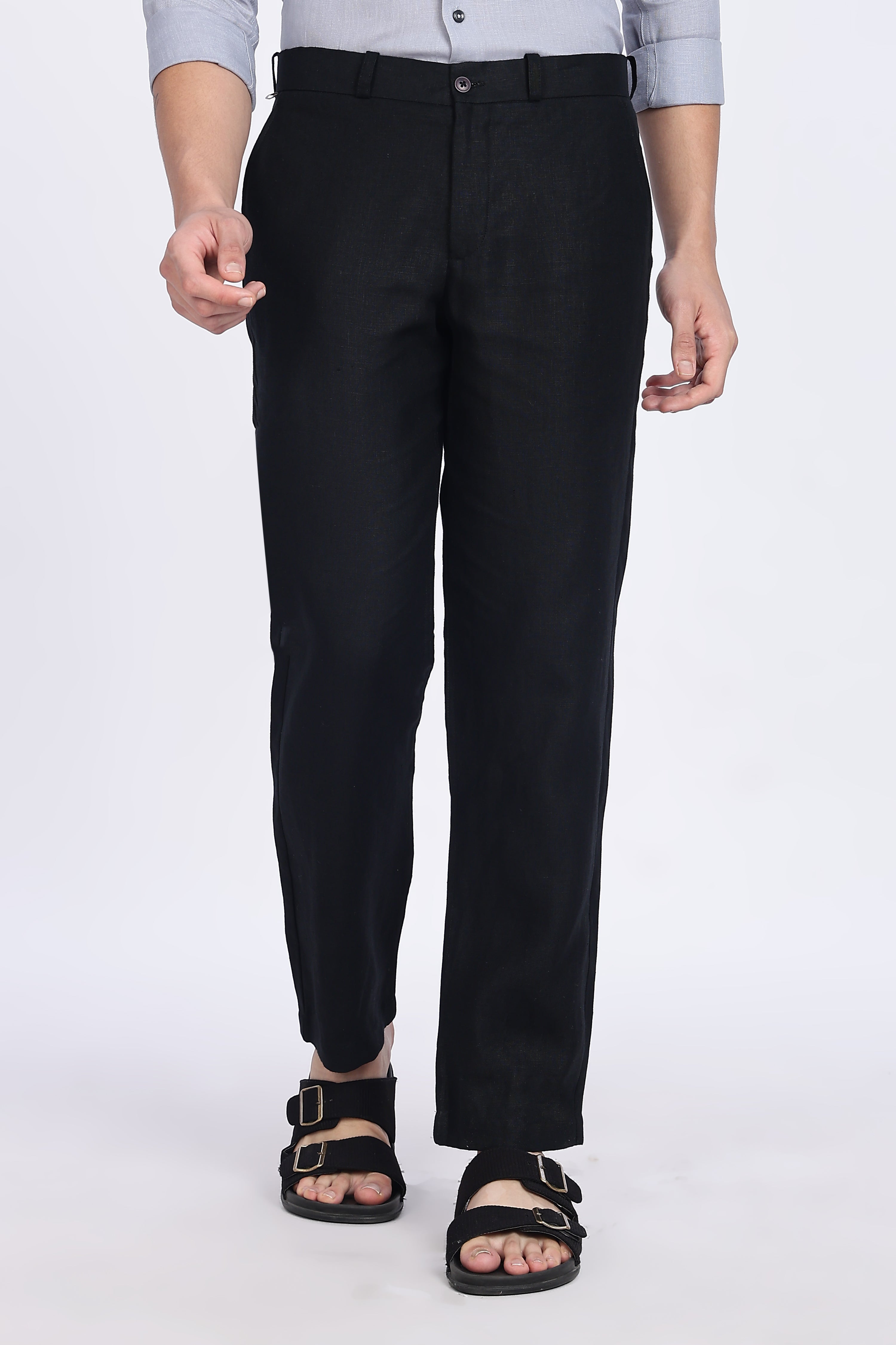 Men’s Black Linen Pants – 100% Pure Linen Trousers | Linen Culture